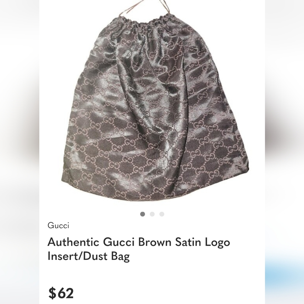 Vtg Gucci Authentic GG monogram rare Dust Bag genuine Purse Dust Bag